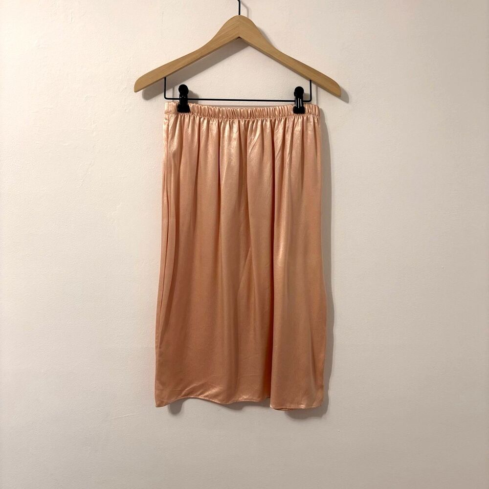 Vintage 50s Pink Satin Skirt Sz 10
